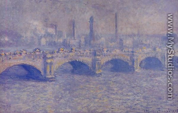Waterloo Bridge, Sunlight Effect II - Claude Oscar Monet
