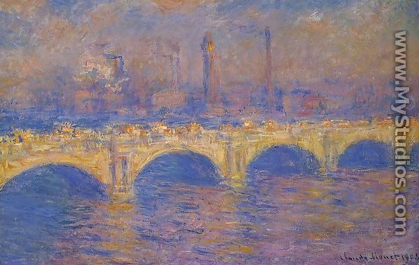 Waterloo Bridge, Sunlight Effect III - Claude Oscar Monet
