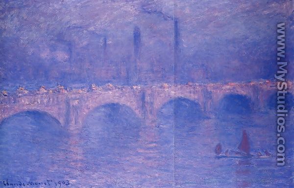 Waterloo Bridge, Hazy Sun - Claude Oscar Monet