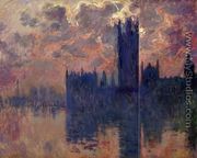 Houses of Parliament, Sunset (detail) - Claude Oscar Monet