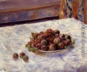 Still Life, a Plate of Plums - Pierre Auguste Renoir