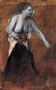 Standing Female Figure with Bared Torso - Edgar Degas