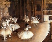 The Ballet Rehearsal on Stage - Edgar Degas