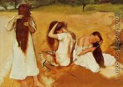 Women Combing Their Hair - Edgar Degas