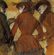 Three Women at the Races - Edgar Degas