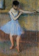 Dancer in Blue at the Barre - Edgar Degas