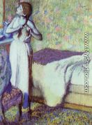 Young Girl Braiding Her Hair - Edgar Degas