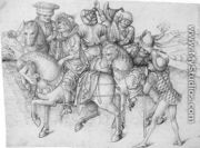 Group of Men on horseback: Study for a Crucifixtion - Nuremberg Master
