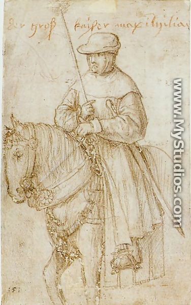 Emperor Maximilian on Horseback - Hans, the Younger Holbein