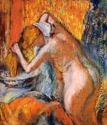 After the Bath, Woman Drying Her Hair - Edgar Degas