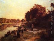 Washerwoman on the Banks of the Marne - Léon-Augustin L'hermitte