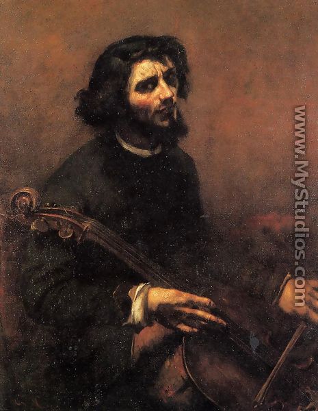 The Cellist, Self Portrait - Gustave Courbet