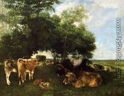 The Rest During the Harvest Season - Gustave Courbet