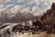 Seascape at Etretat - Gustave Courbet