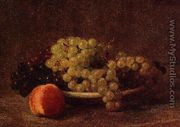 Still Life with Grapes and a Peach - Ignace Henri Jean Fantin-Latour