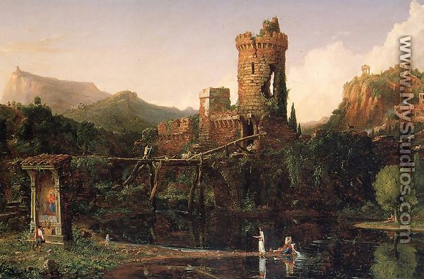 Landscape Composition: Italian Scenery - Jean-Baptiste-Camille Corot