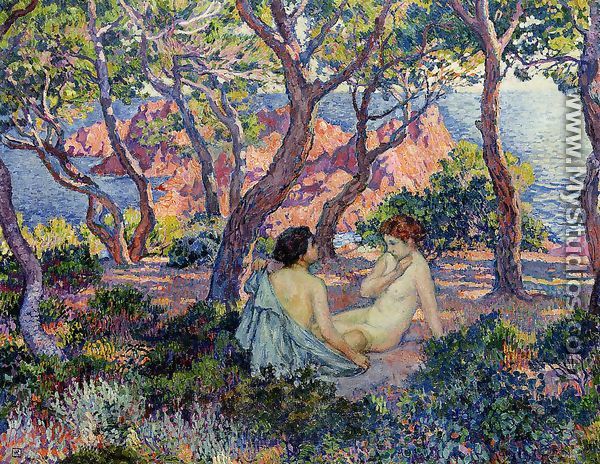 In the Shade of the Pines - Theo van Rysselberghe