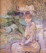 Woman in Monsieur Forest's Garden - Henri De Toulouse-Lautrec