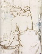 Elles: Woman at Her Toilette, Washing Herself - Henri De Toulouse-Lautrec