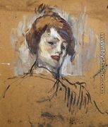 Head of a Woman - Henri De Toulouse-Lautrec