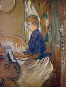 At the Piano - Madame Juliette Pascal in the Salon of the Chateau de Malrome - Henri De Toulouse-Lautrec