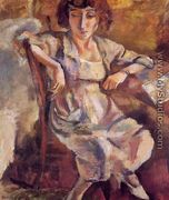 Hermine on a Chair - Jules Pascin