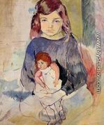 Young Girl with a Doll - Jules Pascin