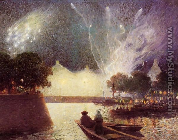 Fireworks over the Port - Ferdinand Loyen Du Puigaudeau