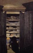 Woman Searching through a Cupboard - Felix Edouard Vallotton