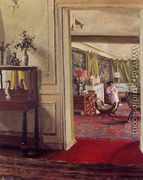 Interior with Woman in Pink - Felix Edouard Vallotton