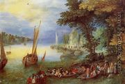 River Landscape - Jan The Elder Brueghel
