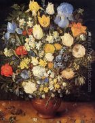 Bouquet of Flowers in a Ceramic Vase - Jan The Elder Brueghel