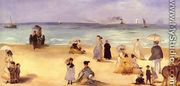 On the Beach at Boulogne - Edouard Manet