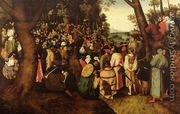 A Landscape With Saint John The Baptist Preaching - Pieter the Elder Bruegel