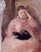 Woman with a Cat, Portrait of Madame Manet - Edouard Manet