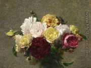 Bouquet of Roses I - Ignace Henri Jean Fantin-Latour