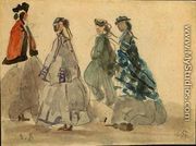 Four Women at Trouville - Eugène Boudin