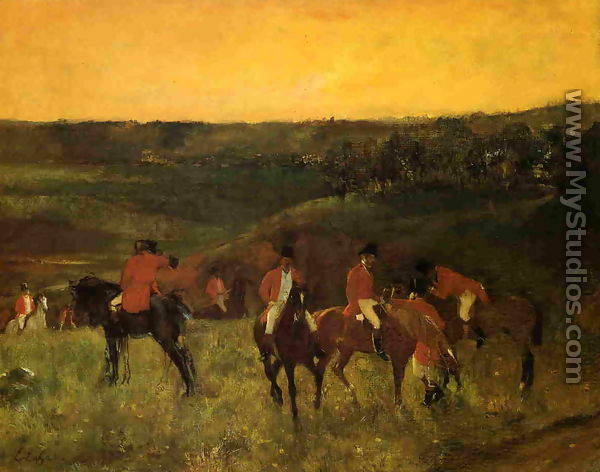 The Start of the Hunt - Edgar Degas