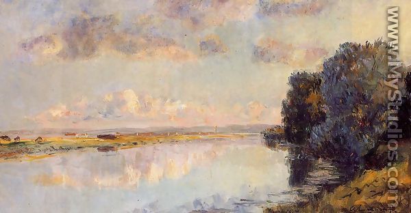 The Banks of the Seine at Maisons-Lafitte - Albert Lebourg