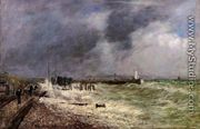 Le Havre: A Gust of Wind at Frascati - Eugène Boudin