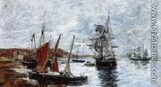 Camaret, Boats on the Shore - Eugène Boudin