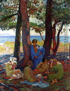 Bathers under the Pines by the Sea - Theo van Rysselberghe