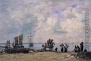 Fishermen's Wives at the Seaside - Eugène Boudin
