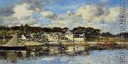 Le Faou: The Village and the Port on the River - Eugène Boudin