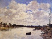 The Banks of the Touques I - Eugène Boudin