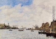 Villefranche, the Harbor - Eugène Boudin