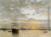 The Port of Le Havre at Sunset - Eugène Boudin