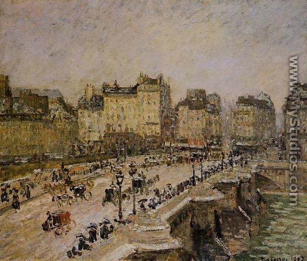 The Pont-Neuf: Snow - Camille Pissarro