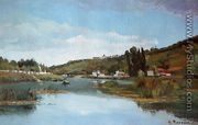 The Banks of the Marne at Chennevieres - Camille Pissarro