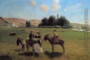 The Donkey Ride at Le Roche Guyon - Camille Pissarro